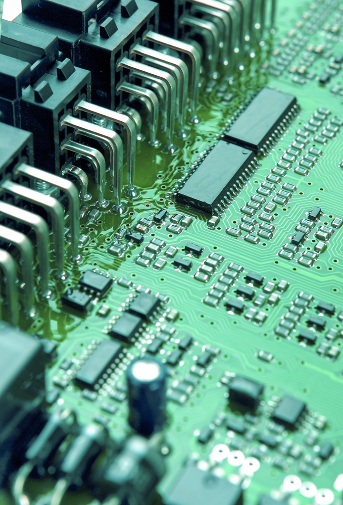 Printed Circuit Board with Mounted Components